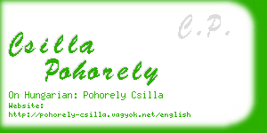 csilla pohorely business card
